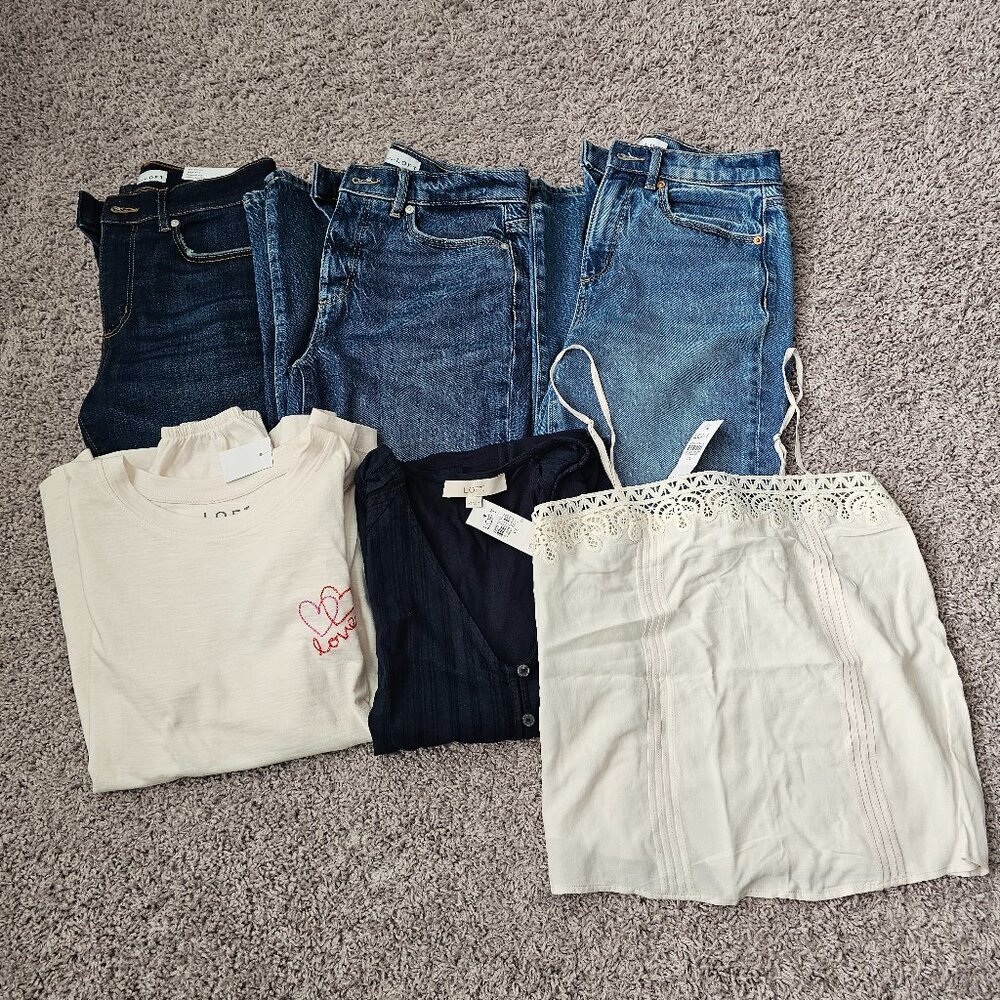 Lot of Loft Jeans and Tops